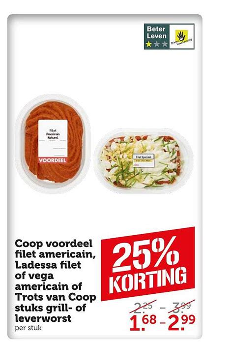 Coop Voordeel Filet Americain Ladessa Filet Of Vega Americain Of Trots