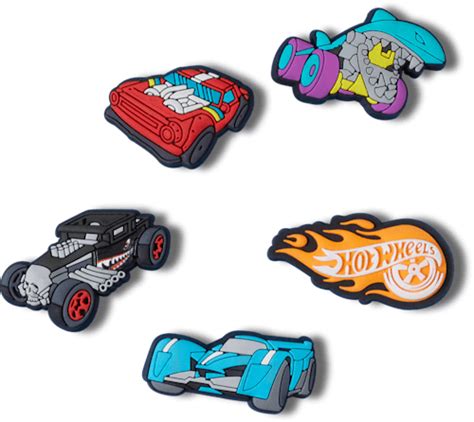 Hot Wheels 5 Pack Jibbitz Charms Crocs