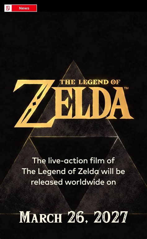 Nintendo confirms release date for the live-action Zelda movie!