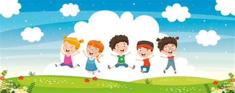 Children Playing In Leaves Backgrounds Illustrations, Royalty-Free ...