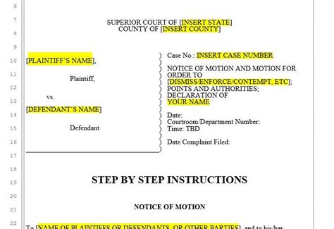 template motion notice  motion etsy