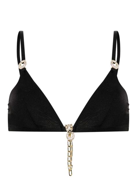 Agent Provocateur Haislee Triangle Bikini Top Black Editorialist