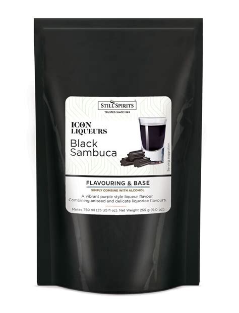 Still Spirts Black Sambuca Icon Liqueurs Flavouring And Base Brew Mart
