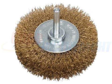Щетка для дрели дисковая витая латунированная 75х0,2, 6 мм//BOSCH