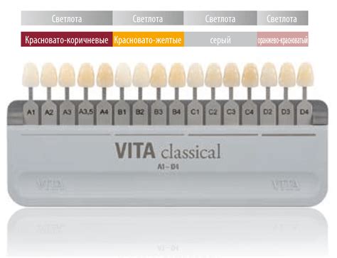 Оригинальная шкала VITA classical A1-D4 купить в АПЕКС
