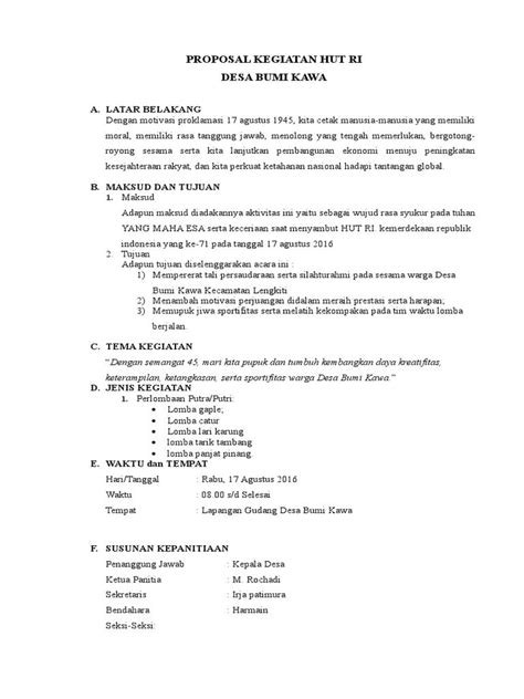 Contoh Proposal Desa Pdf Riset