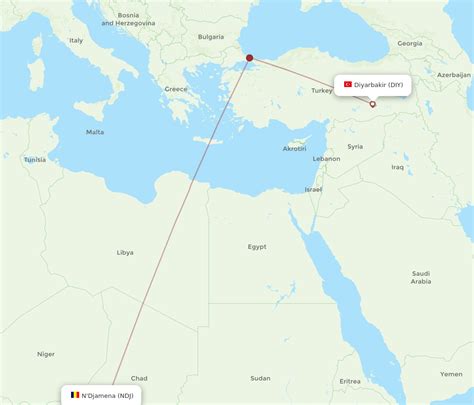 Flights From Diyarbakir To Ndjamena DIY To NDJ Flight Routes