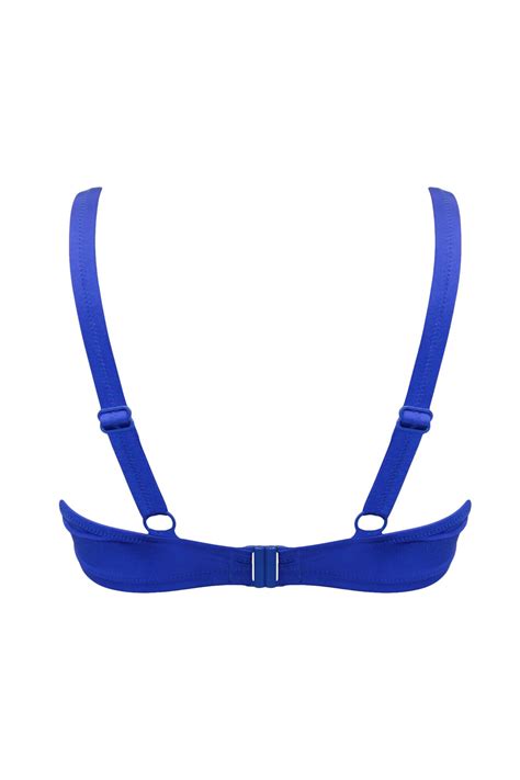 Samoa Non Padded Underwired Bikini Top In Ultramarine Pour Moi