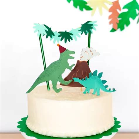 Set Adorno Torta Topper Decoracion Dinosaurios Dino