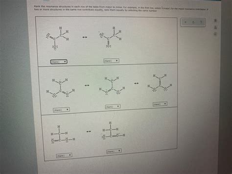 Answered Rank The Resonance Structures In Cach Bartleby