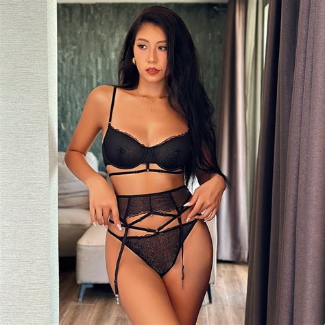 Hhh Sexy Lace Lingerie Lace Up Cutout Ultra Thin Bra Garter Bra Three Piece Bra Walmart