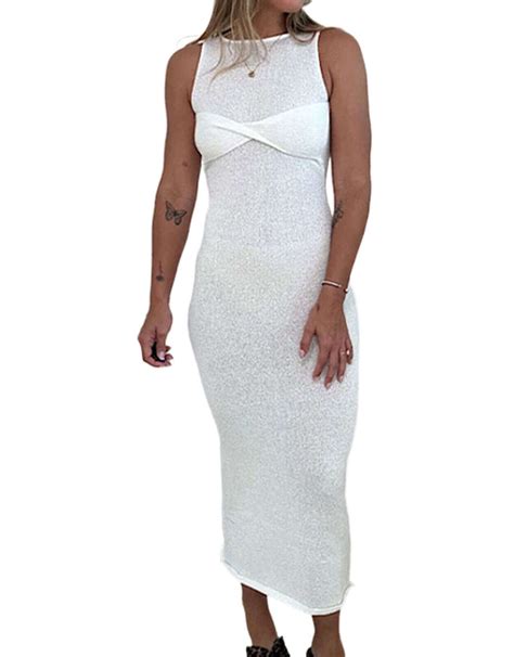 Bathing Suit Cover Ups For Women Sleeveless Bikini Beach Swimwear Coverup Summer Bodycon Dress