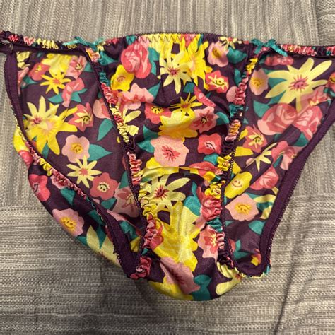 Vintage Satin String Bikini Panty Joe Boxer Size Gem