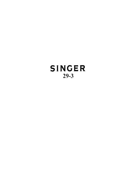 Singer 29 3 | PDF