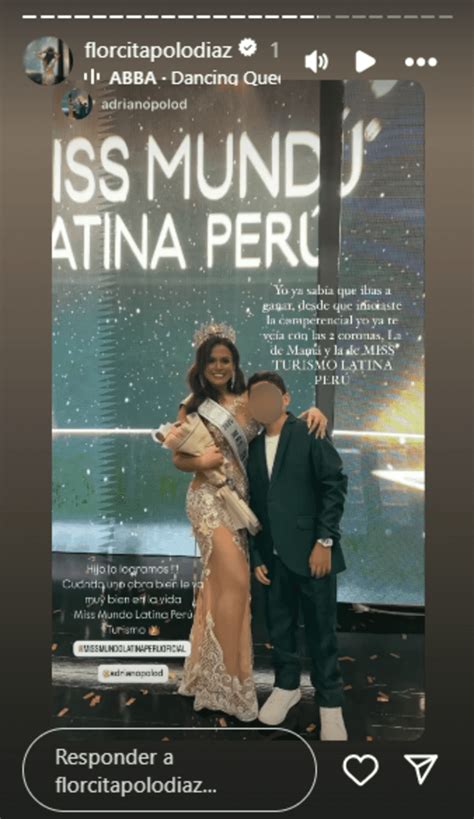Florcita Protagoniza Tierna Escena Con Su Hijo En Plena Coronaci N Del Miss Mundo Latina Per