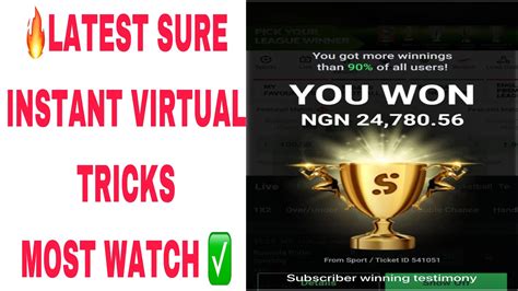 Latest Sure Instant Virtual Tricks Amost Watch Sportybet