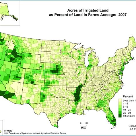 Acres Of Irrigated Land As Percent Of Land In Farms Acreage In 2007 27