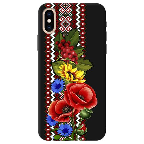 【Чехол для Apple iPhone XS Max черный матовый soft touch Ukraine ...