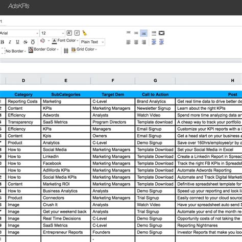 Social Media Tracker Excel Template