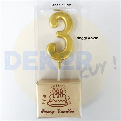 Jual Lilin Ulang Tahun Angka Metalik Lilin Ulang Tahun Gold Lilin