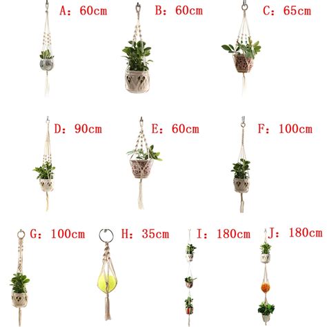10 стилей, винтажная плетеная Подвеска для растений, крючок, держатель ...