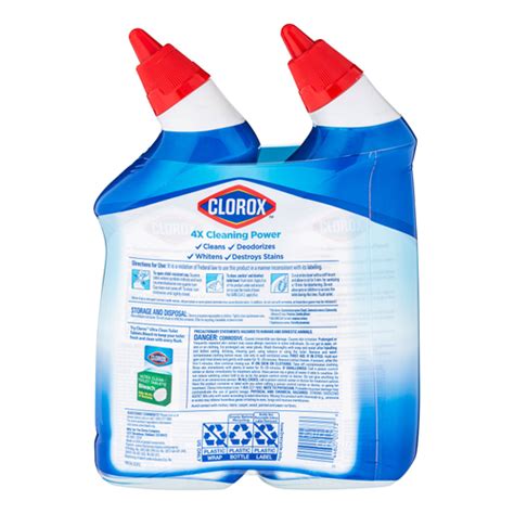 Clorox Toilet Bowl Cleaner With Bleach Rain Clean 2 X 709ml Eezee