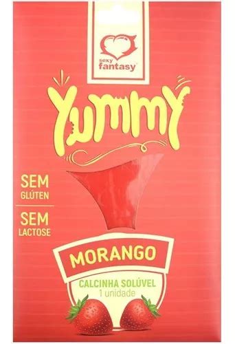 Calcinha Lingerie Solúvel Comestível Sabor Morango MercadoLivre