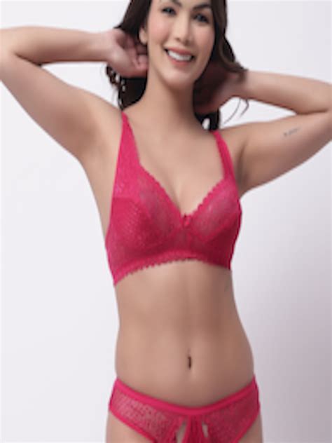 Buy GRACIT Self Designed Laced Floral Lingerie Set LST Lingerie Set For Women