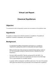 Khyat Dadhaniya Virtual Lab Report Chemical Equilibrium Pdf Virtual