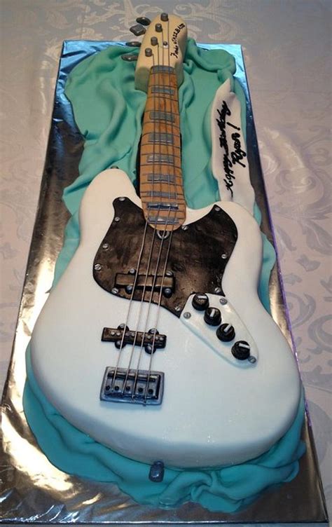 Fender Bass Guitar Cake Decorated Cake By Saskia Beaton Cakesdecor