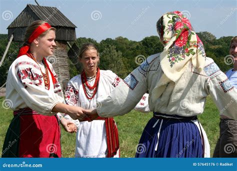 Ukrainian Woman In National Costume Dance In A Circle Editorial Photo