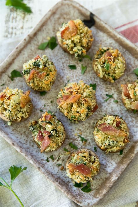 Bacon Stuffed Mushrooms - Kim's Cravings