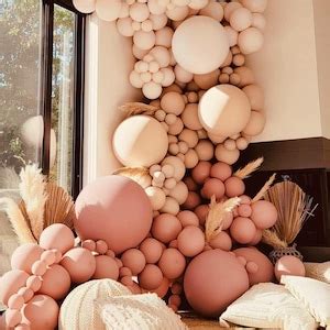 Double Stuffed Nude Balloon Arch Garland Kit Wedding Pink Etsy