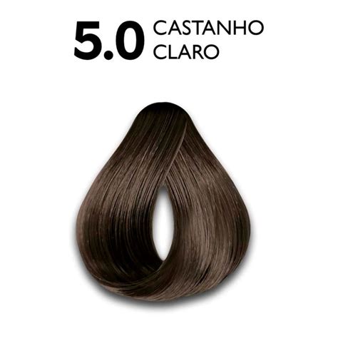 Castanho Claro 5.0 Como Fica - Tintura para Cabelo Haskell 5.0 Castanho Claro