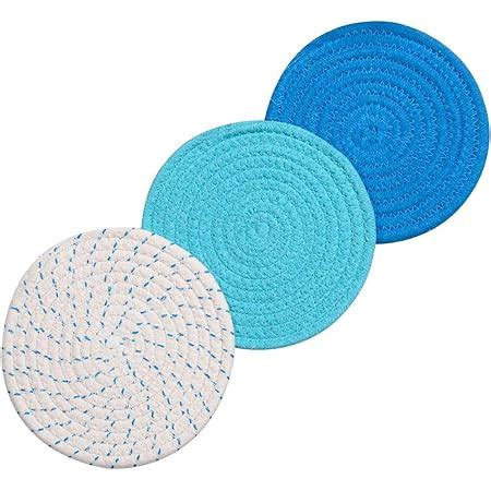 Amazon Kitchen Pot Holders Set Trivets Set Pure Cotton Thread Weave Hot Pot Holders