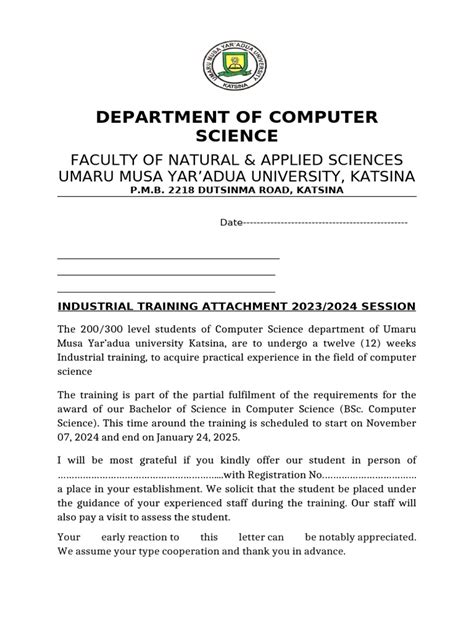 Siwesintroductionletter 1 Pdf