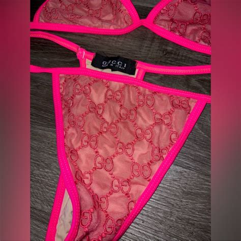 Hot Pink Gucci Bikini Set Limited Edition Gem