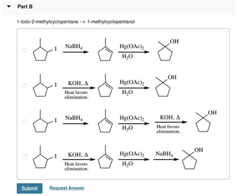 Solved Part B 1 Iodo 2 Methylcyclopentane →