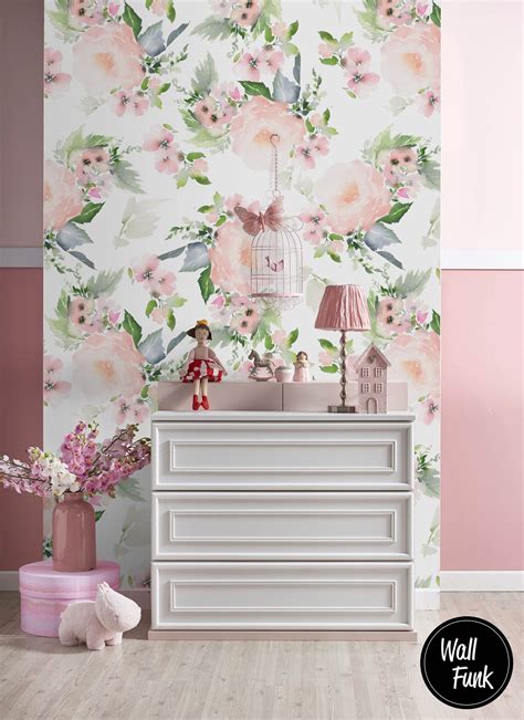 Floral Nursery Wallpaper Nursery Wallpaper Childrens Nursery | Etsy UK