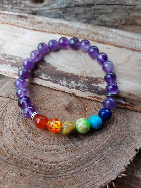 Mala Armband Chakra Edelstenen Mineralen Met Glimmende Strass Stras