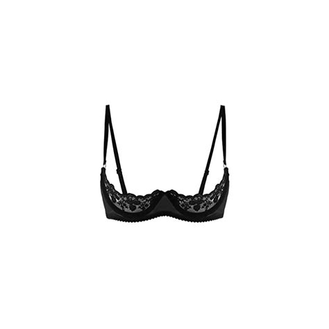 Freebily Reggiseno Aperto Sexy Donna Hot Balconcino Body Chest Harness Pelle Bikini Bra Push Up