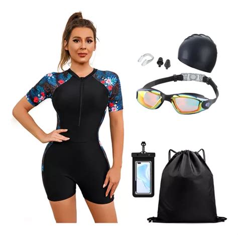 Conjunto Ba Ador Para Mujer Gorro Y Gafas De Nataci N Bikini Cuotas Sin Inter S
