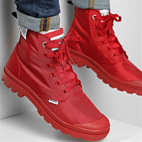 Palladium Boots Pampa Hi Mono Chrome Iii 77077 Red Salsa