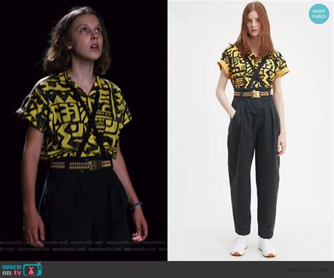 WornOnTV: El’s yellow and black print shirt on Stranger Things | Millie ...