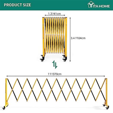 Metal Expandable Barricade 11ft Folding Security Gate