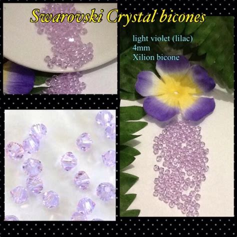 Mm Lilac Swarovski Crystal Bicones Craftezonline Arts And Crafts Store