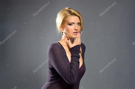 Sensual Blonde With Professional Makeup Stock Photo Vitorta