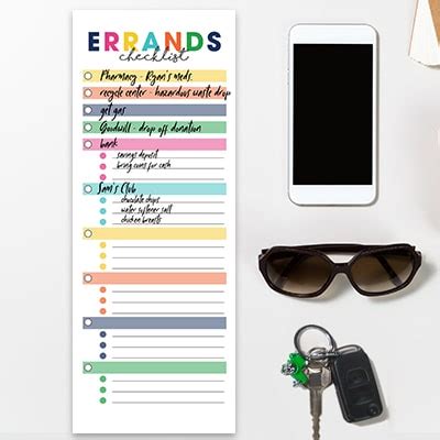 Errands Checklist Printable | Free Template Download