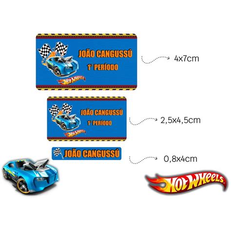 Etiquetas Escolares Hot Wheels Elo Produtos Especiais
