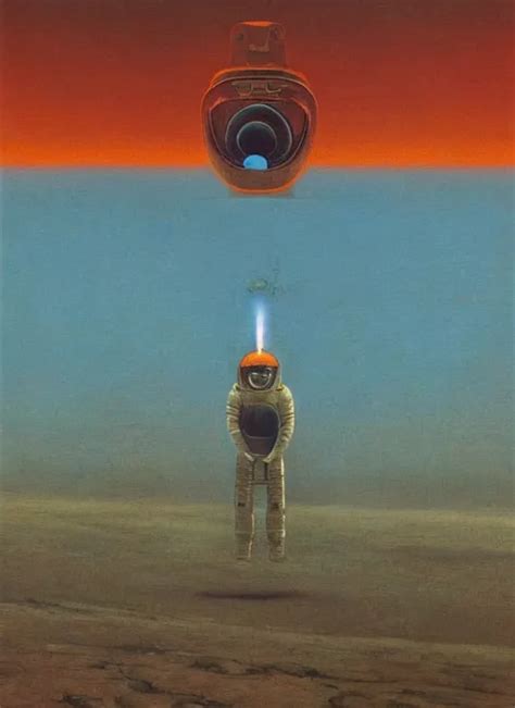 A Painting In A Style Of Beksinski Featuring Elon Musk Stable